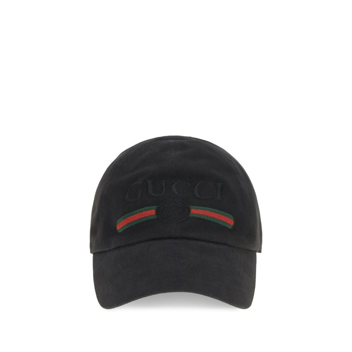 Gucci Black Cotton Cap (Baseball Hat)