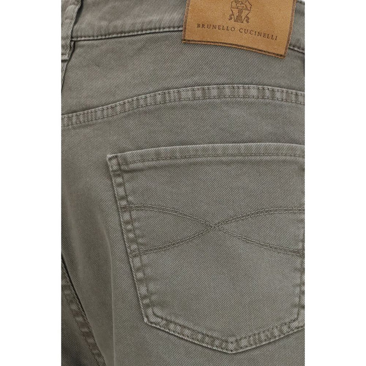 Brunello Cucinelli Bicolor Cotton Jeans Denim