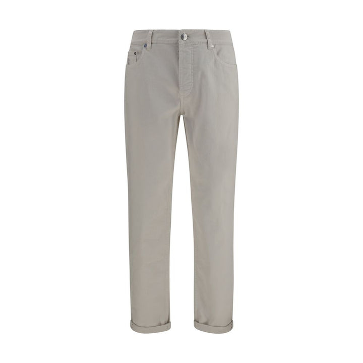 Brunello Cucinelli White Cotton Jeans Denim