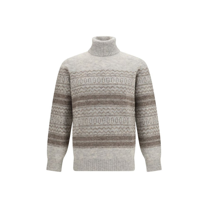 Brunello Cucinelli Gray Alpaca Vicugna Pacos Turtleneck