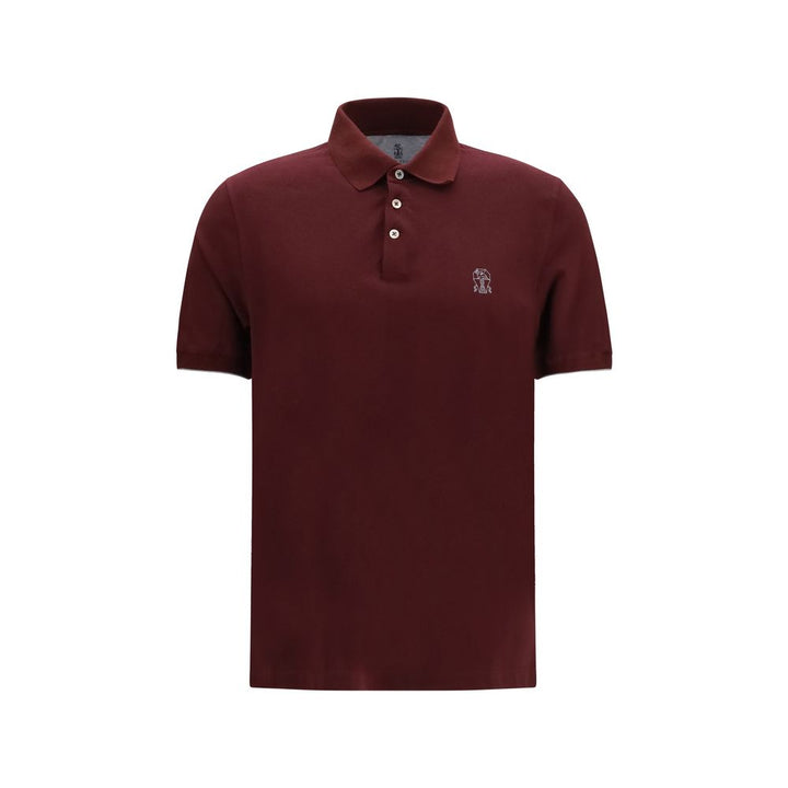 Brunello Cucinelli Bordeaux Cotton Shirt