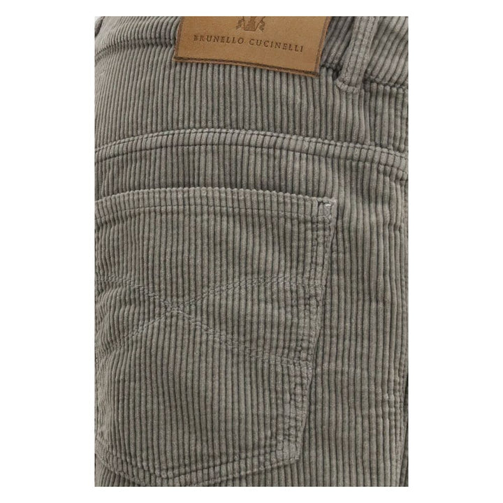 Brunello Cucinelli Bicolor Cotton Casual Pants