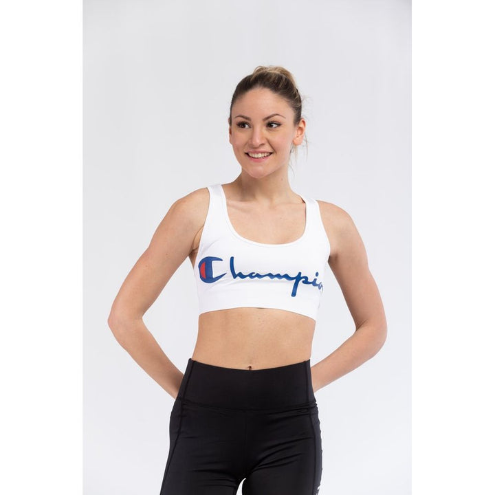 Champion White Polyester Sport Bra