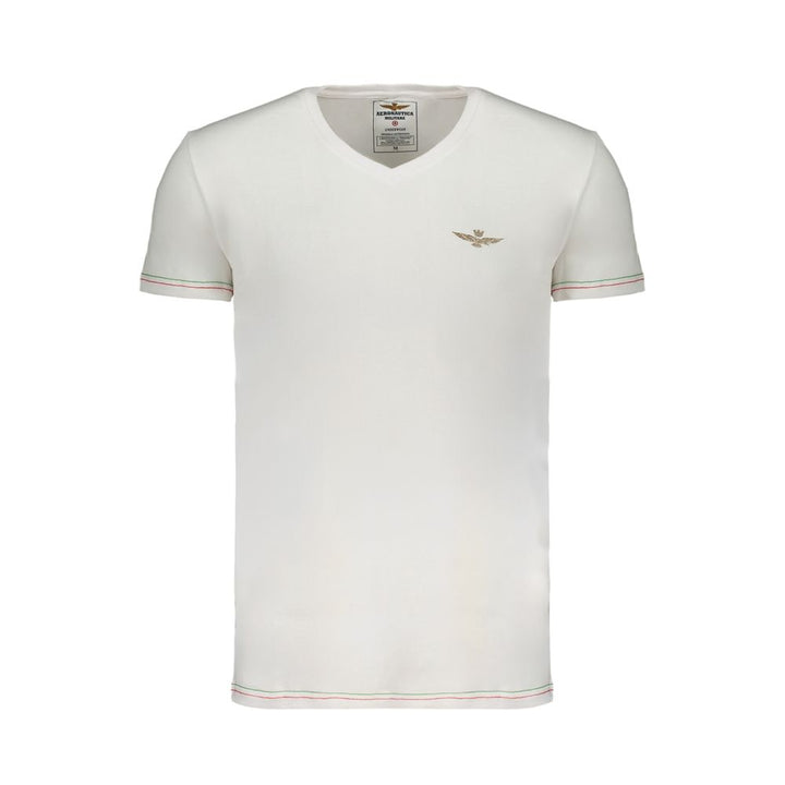 Aeronautica Militare Bianco Cotton Mens T-Shirt