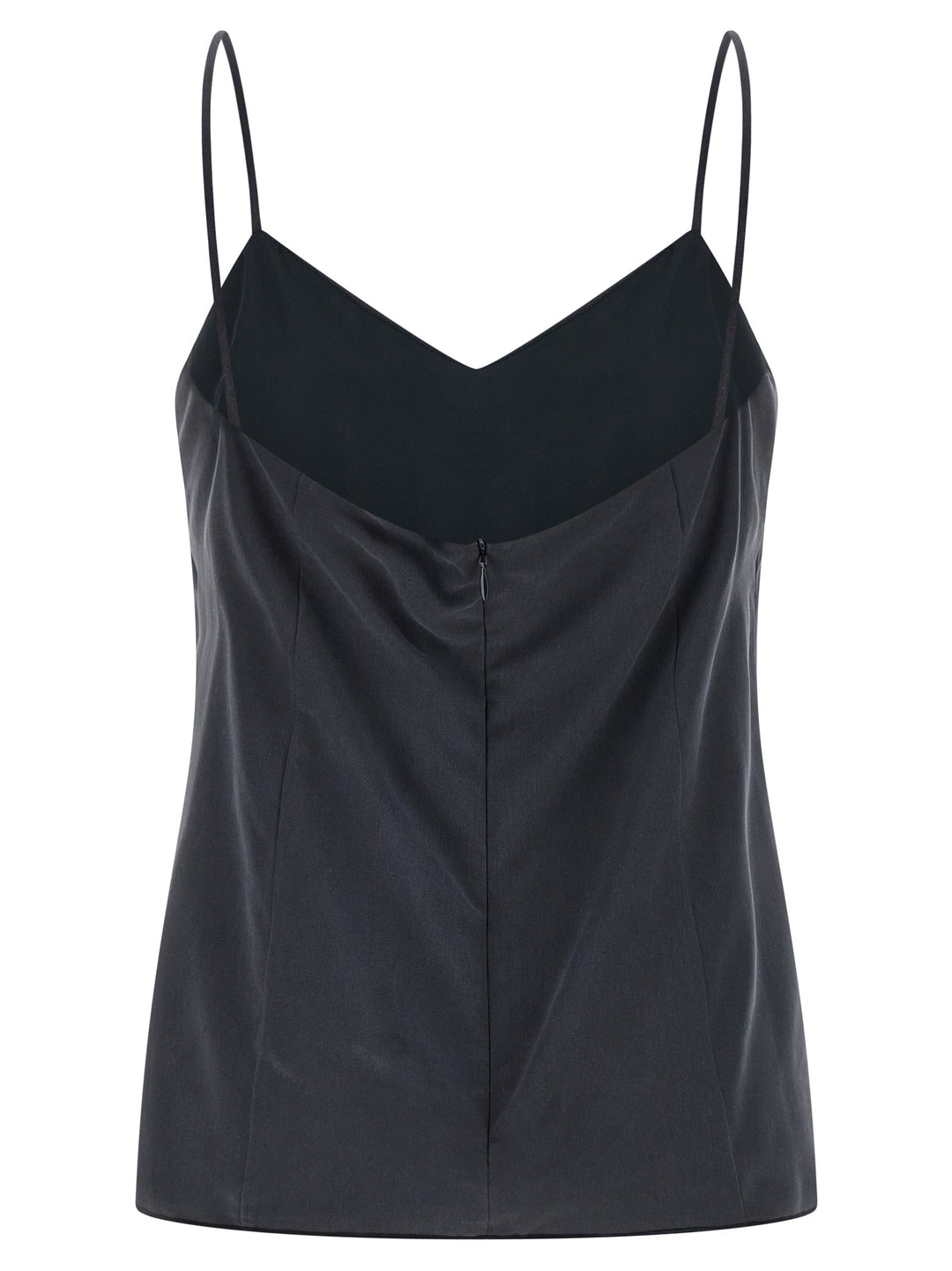 Max Mara Gray Silk Sleeveles T-Shirt