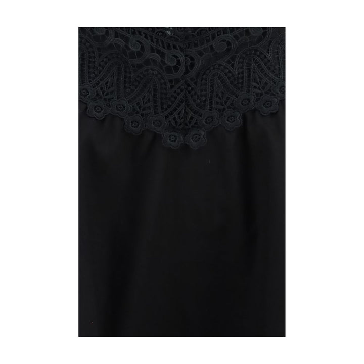 Charo Ruiz Black Cotton Casual Dress