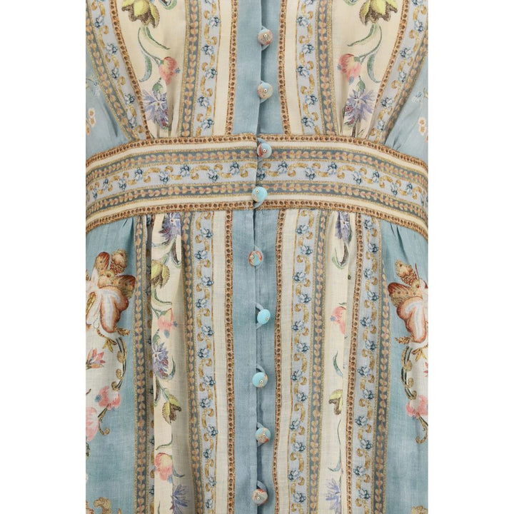 Zimmermann Multicolor Linen Casual Dress