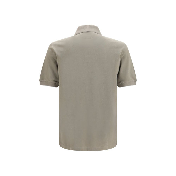 Brunello Cucinelli Bicolor Cotton Polo Shirt