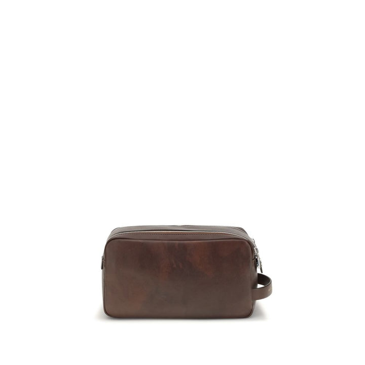 Brunello Cucinelli Brown Calf Leather Bos Taurus Wallet