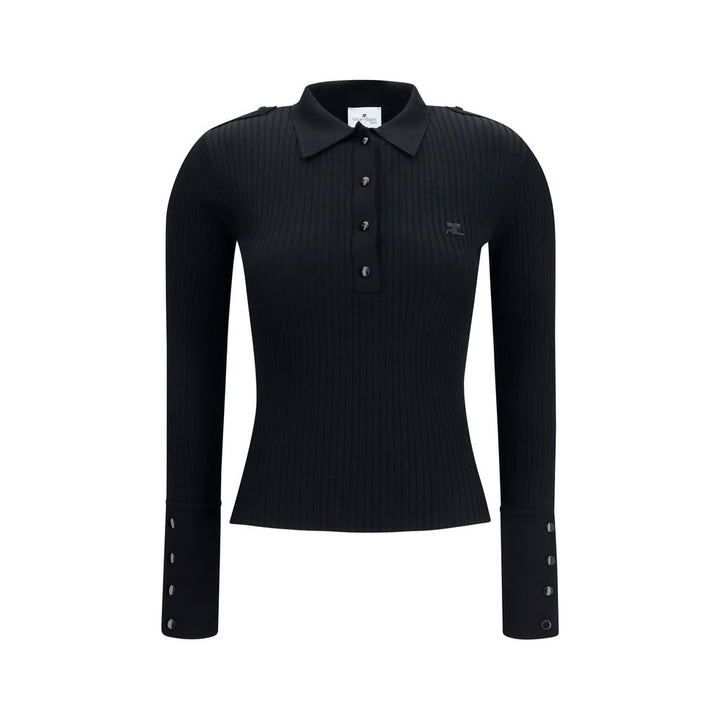 Courrèges Black Viscose Dress Shirt