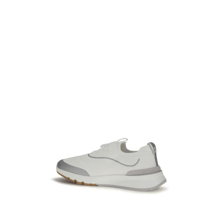 Brunello Cucinelli White Cotton Athletic Sneakers