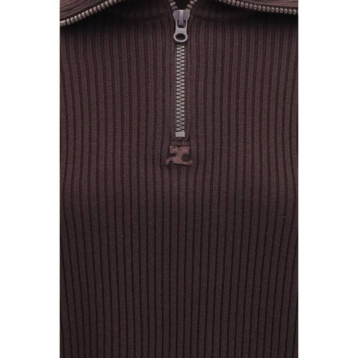 Courrèges Brown Wool Oves Aries Sweatshirt