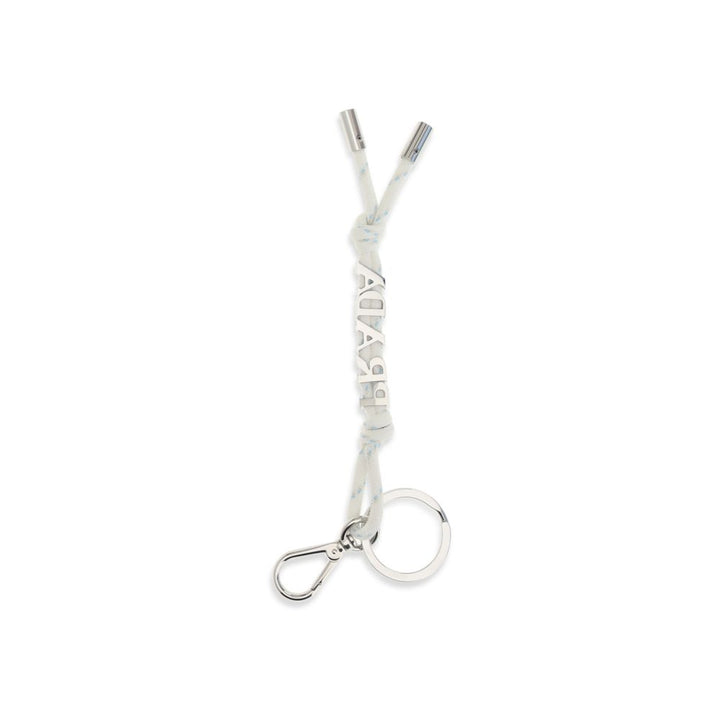 Prada White Recycled Polyamide Keychain