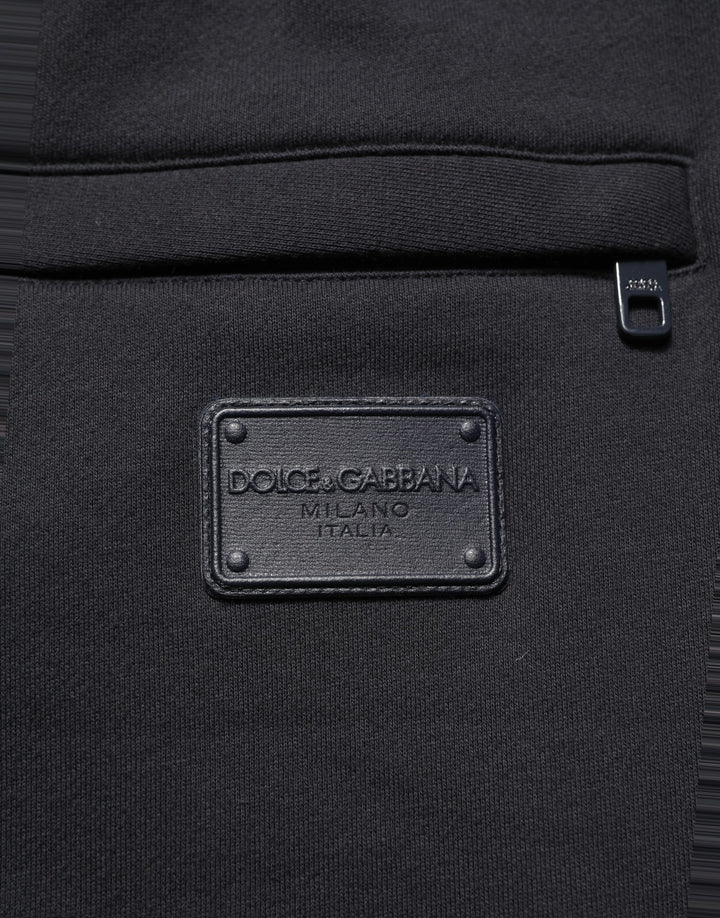 Dolce & Gabbana Black Drawstring Viscose Jogger Men Sweatpants Pants