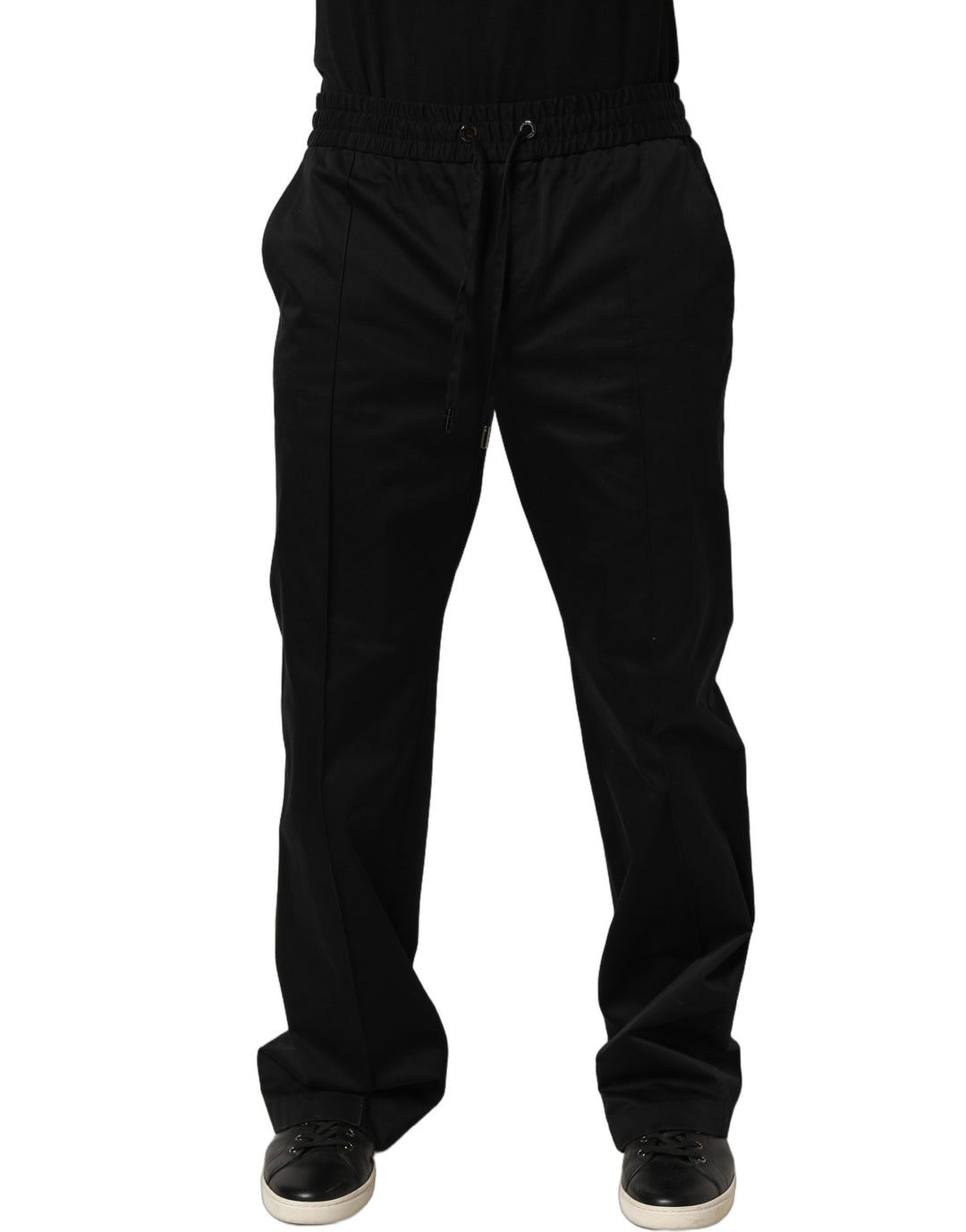 Dolce & Gabbana Black Drawstring Cotton Jogger Men Sweatpants Pants