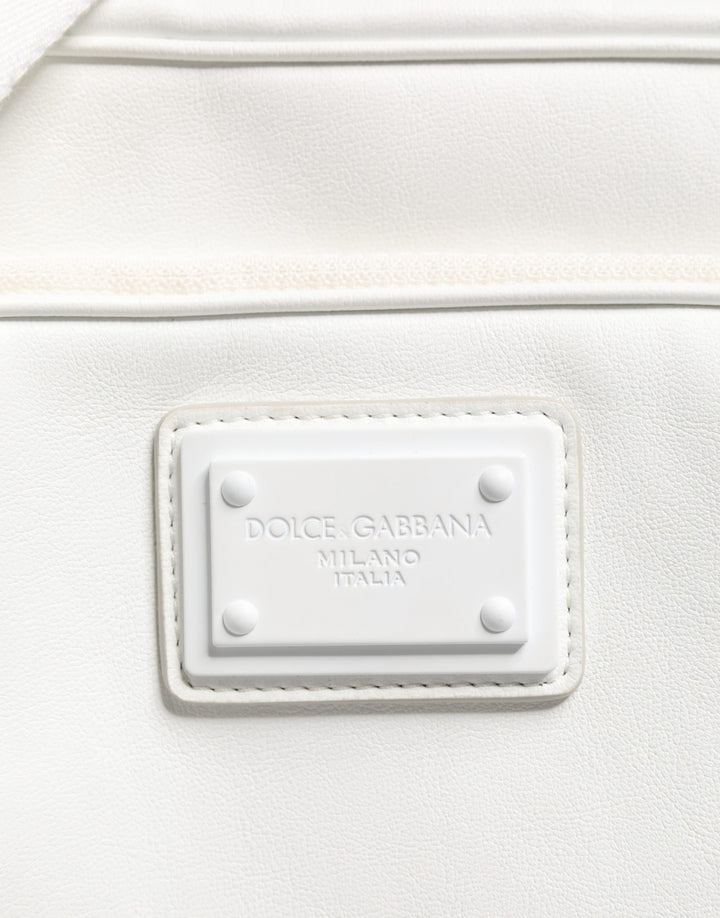 Dolce & Gabbana White Logo Plaque Crossbody Shoulder Borse Men Bag
