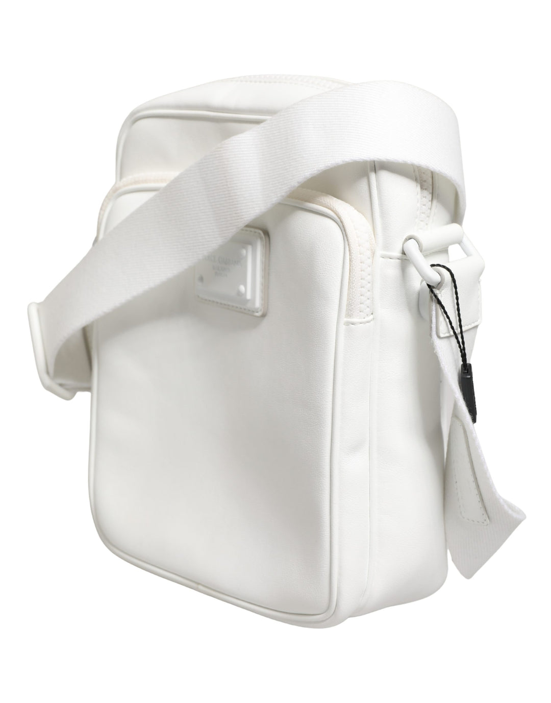 Dolce & Gabbana White Logo Plaque Crossbody Shoulder Borse Men Bag