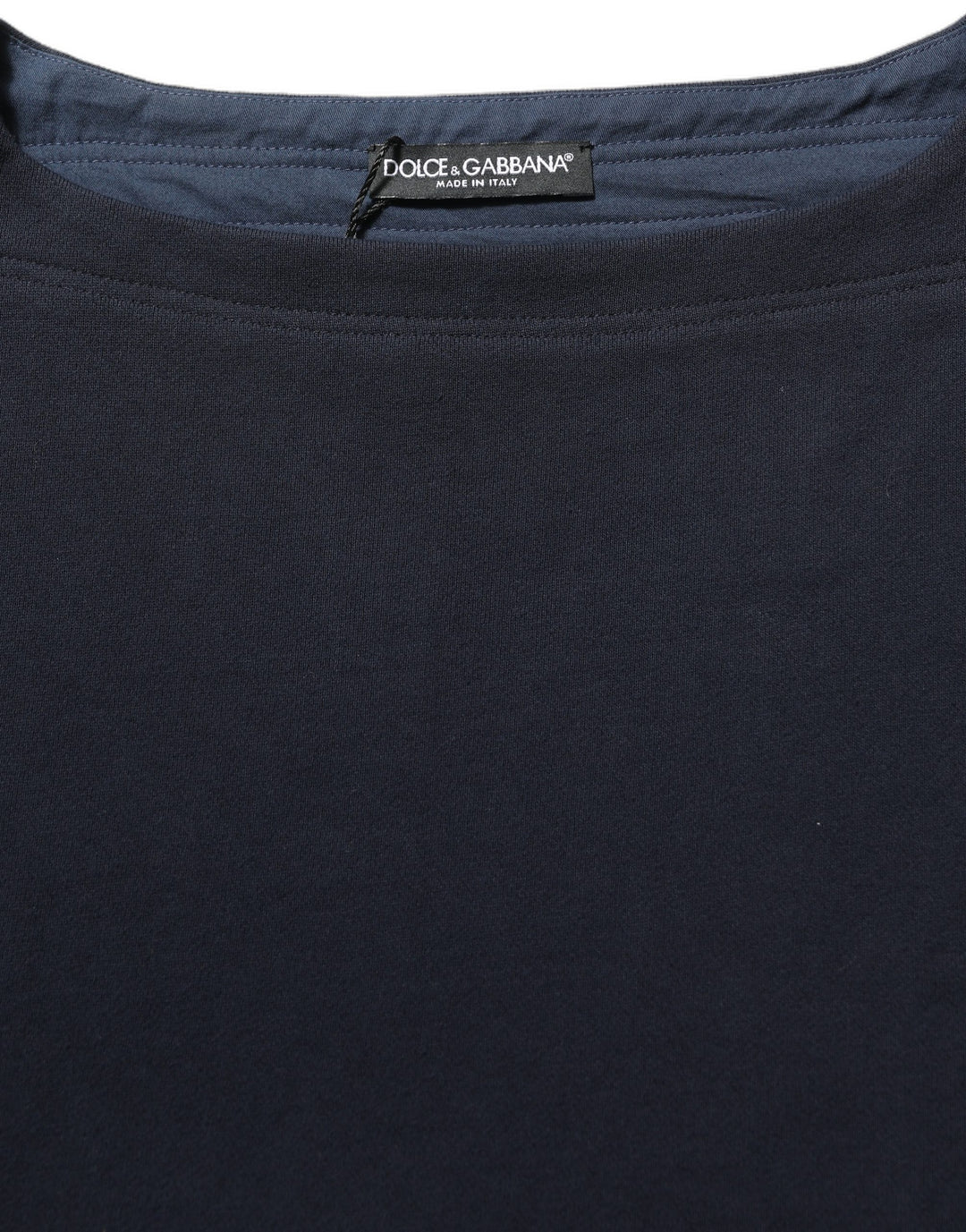 Dolce & Gabbana Dark Blue Logo Cotton Sweatshirt Sweater