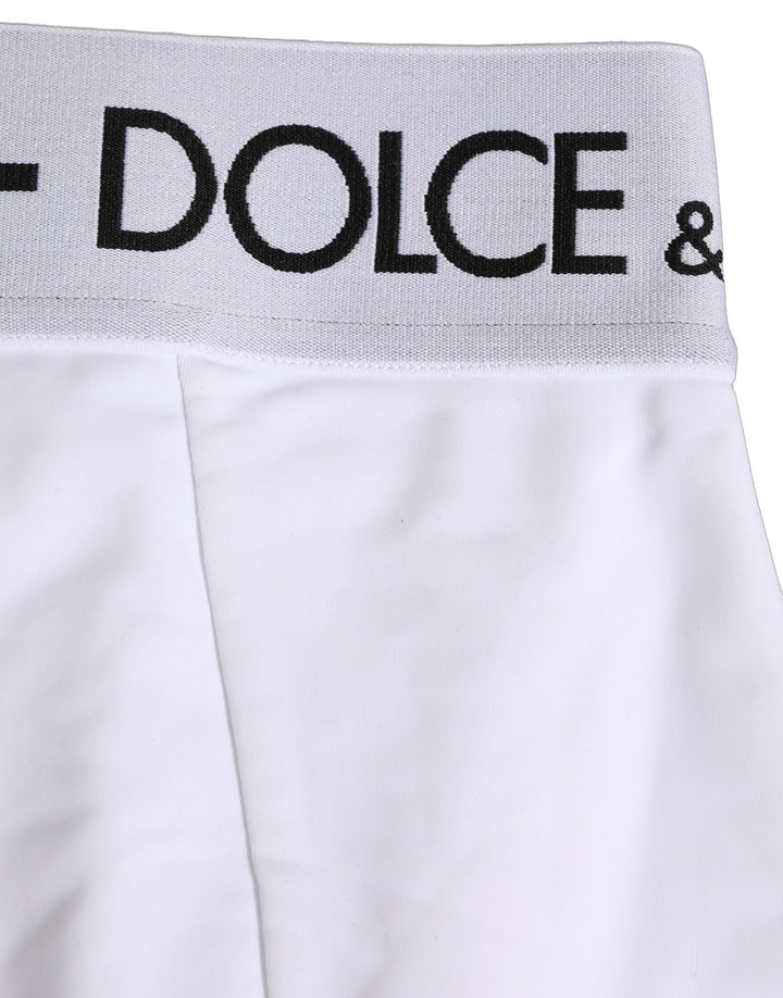 Dolce & Gabbana White Logo Waistband Coulotte Panty Underwear