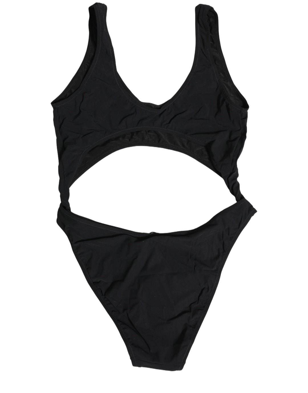 Dolce & Gabbana Black Cutout Logo One Piece Swimsuit Swimwear