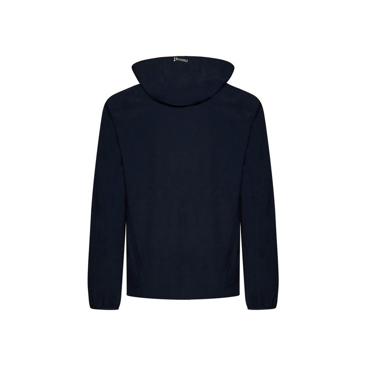 Herno Blue Elastane Shell Jacket