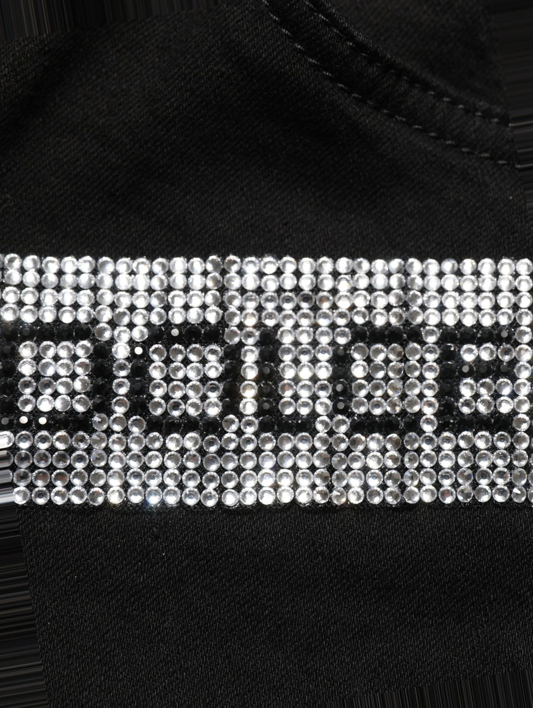 Dolce & Gabbana Black Grace Rhinestone HighWaist Denim Jeans