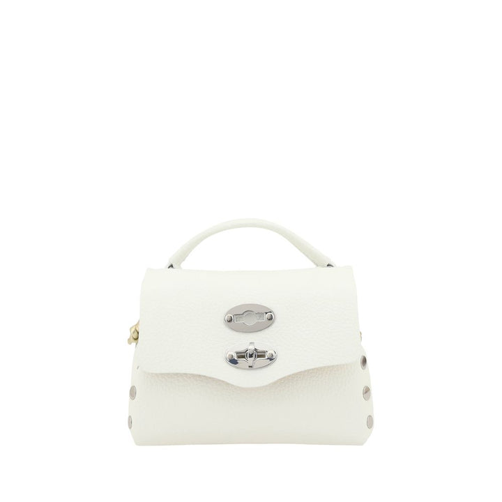 Zanellato White Calf Leather Bos Taurus Shoulder Bag