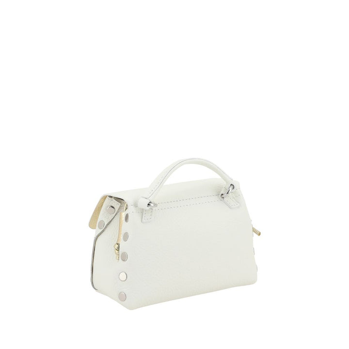 Zanellato White Calf Leather Bos Taurus Shoulder Bag