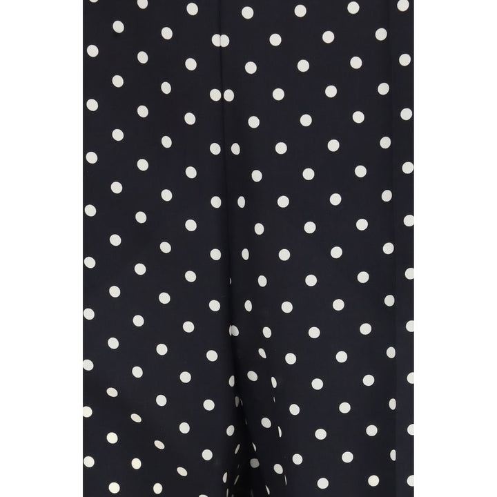 Valentino Black Silk Cropped Pants