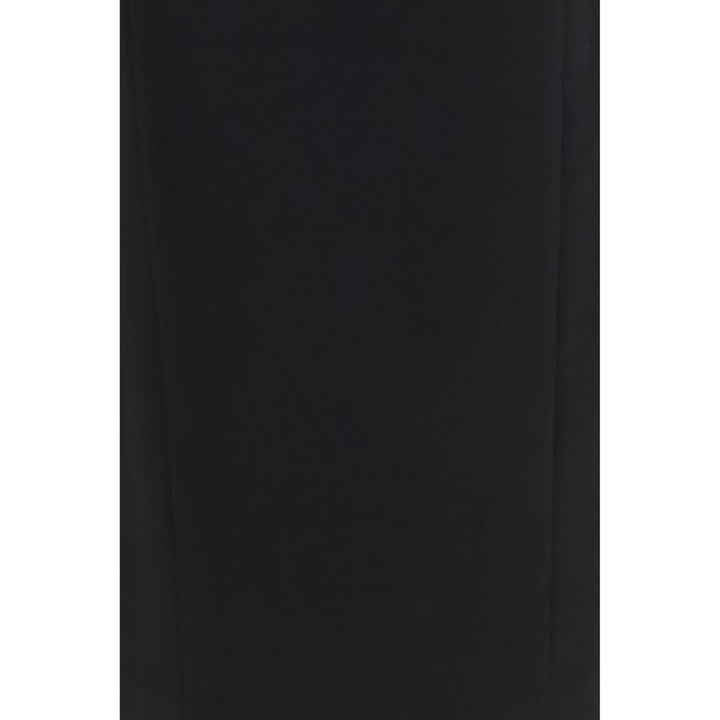 Khaite Black Acetate Long Skirt
