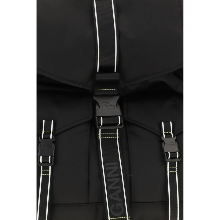 Ganni Black Recycled Polyamide Backpack