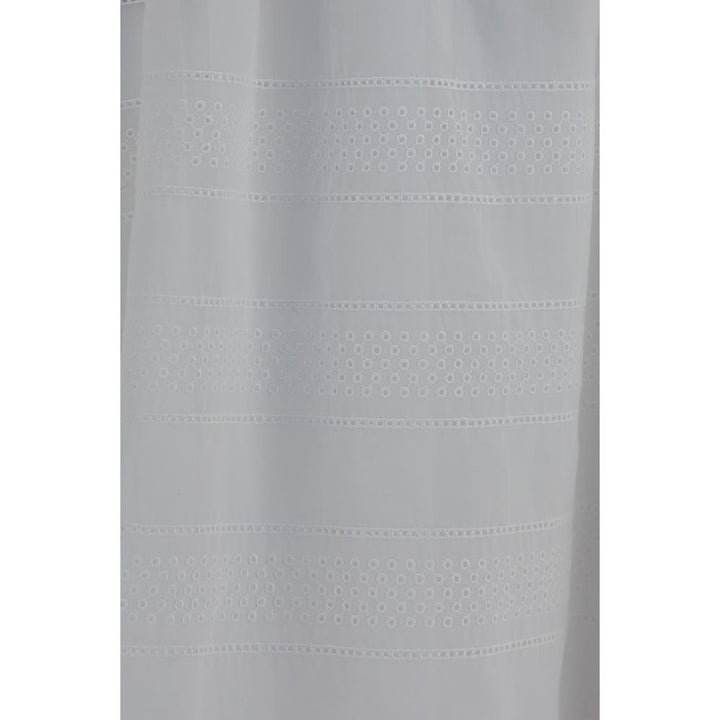 Brunello Cucinelli White Cotton Long Skirt