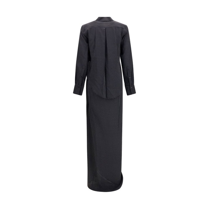 SA SU PHI Black Silk Long Dress