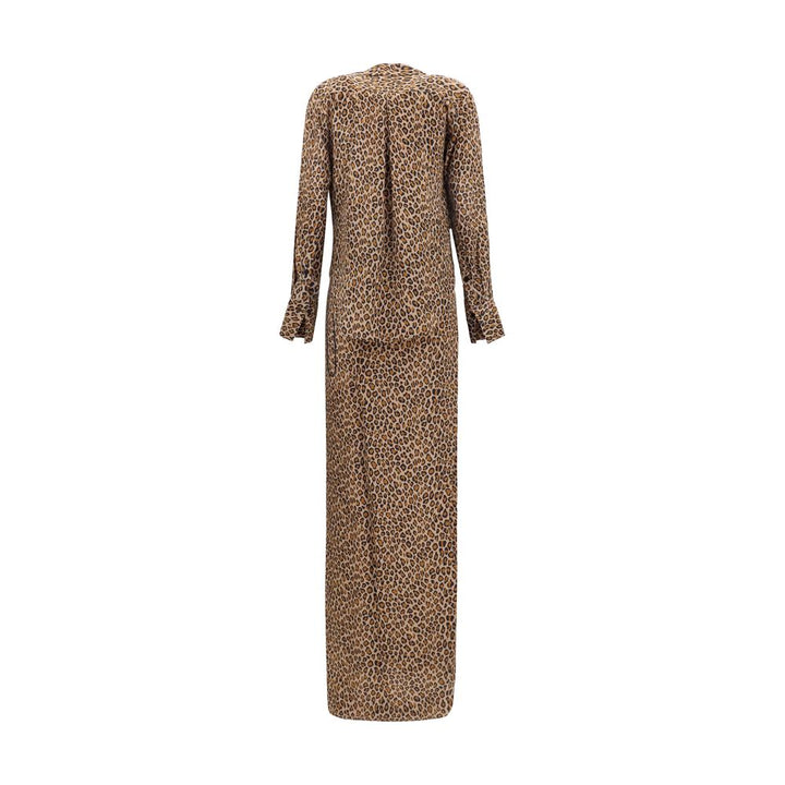 SA SU PHI Beige Silk Long Dress