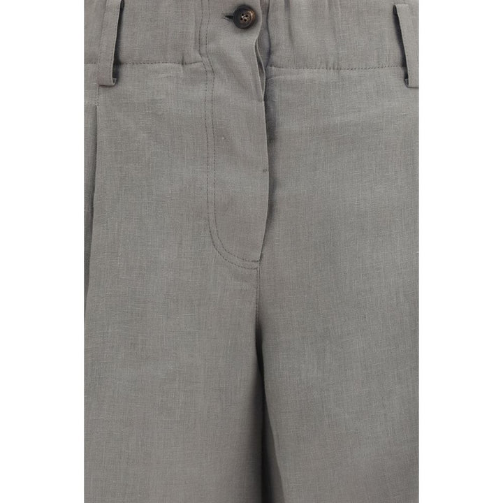 Brunello Cucinelli Bicolor Linen Bermuda Shorts