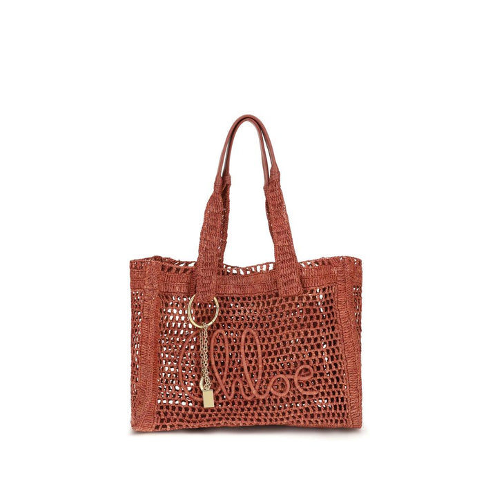 Chloé Brown Raffia Shoulder Bag
