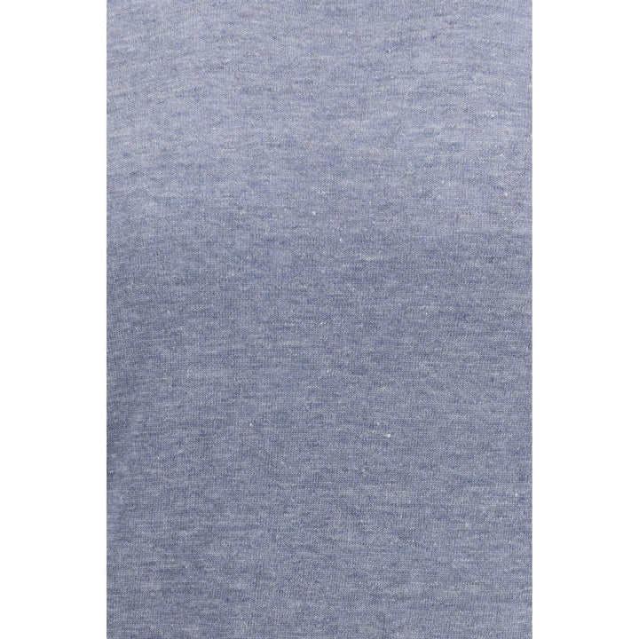 Brunello Cucinelli Blue Linen T-Shirt