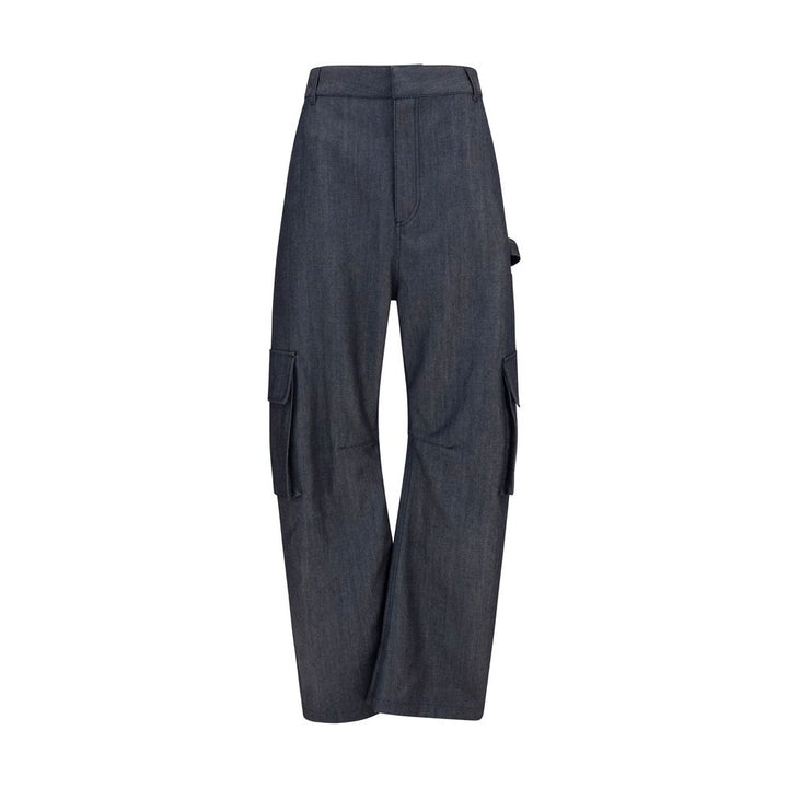 Balenciaga Blue Wool Oves Aries Cargo Pants