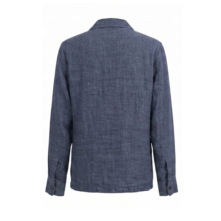 Malo Blue Linen Men's Jacket