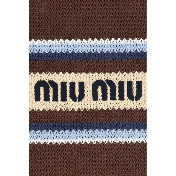 Miu Miu Multicolor Recycled Cotton Shoulder Bag