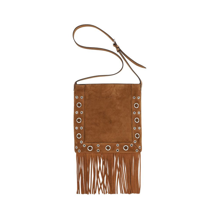 Valentino Garavani Brown Calf Leather Bos Taurus Shoulder Bag