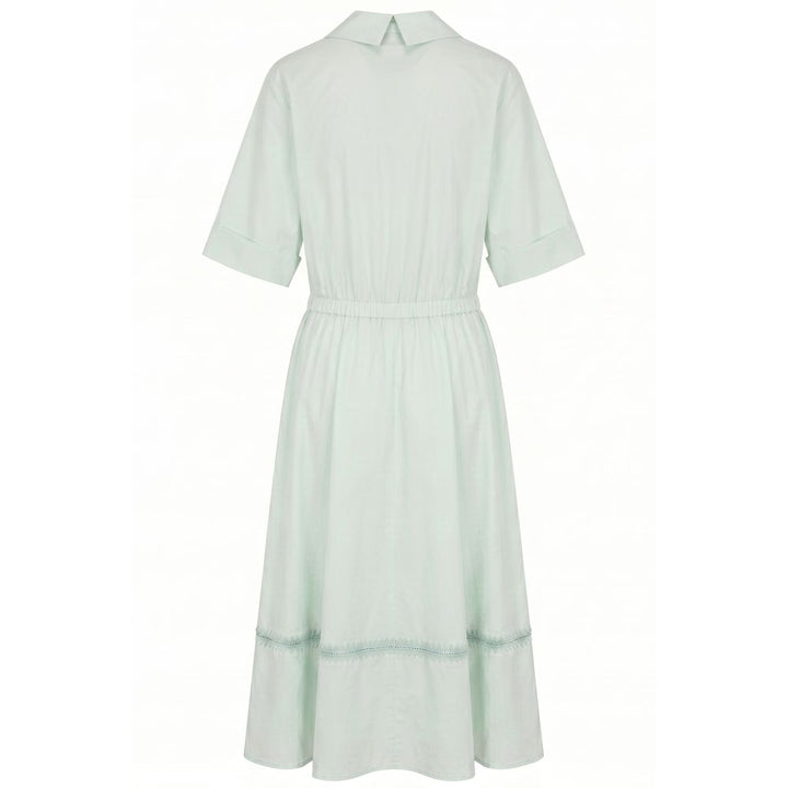 Malo Green Cotton Women Dress