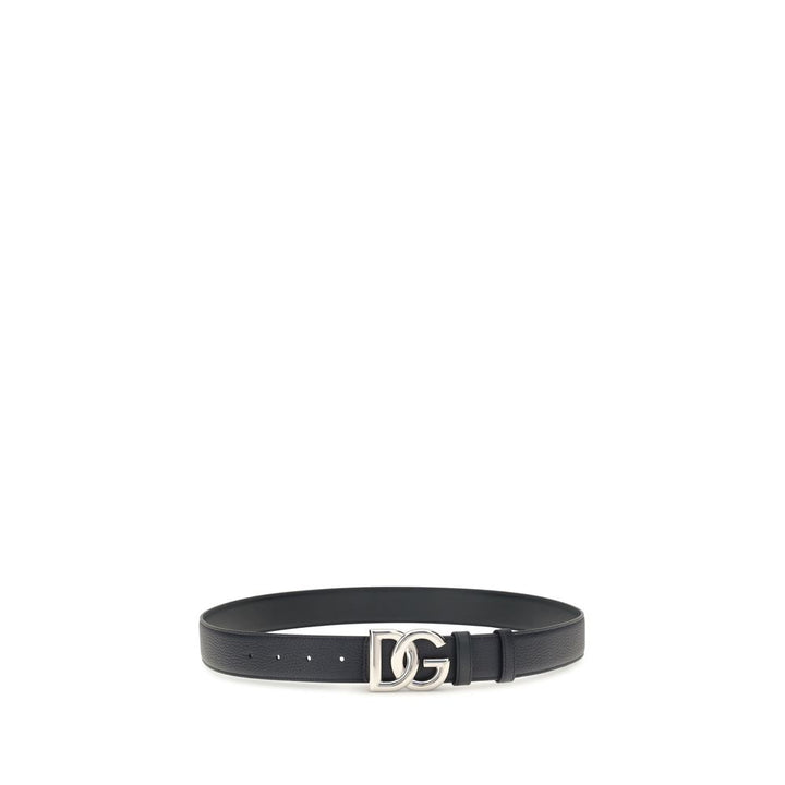 Dolce & Gabbana Black Calf Leather Bos Taurus Regular Belt