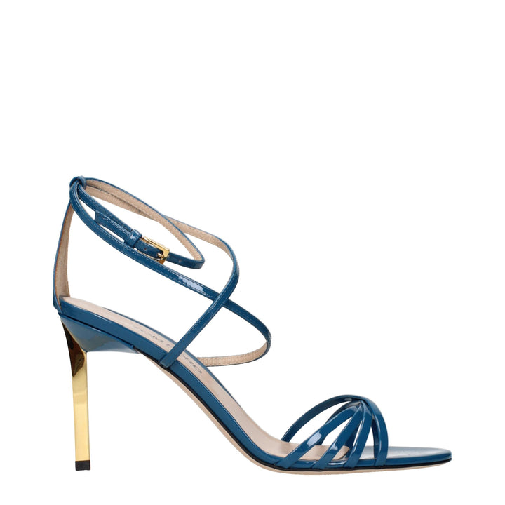 Tom Ford Blue Leather Stiletto Heel Sandals