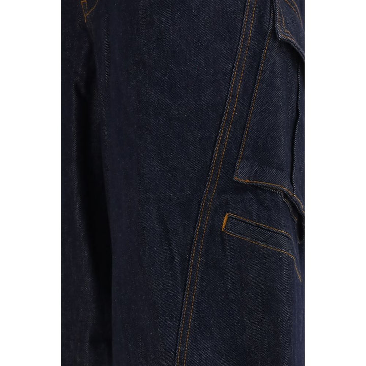 Self-Portrait Blue Cotton Cargo Pants