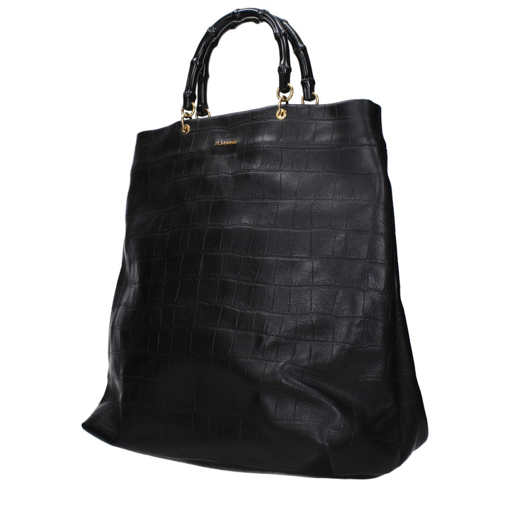 Jil Sander Black Leather Handbag
