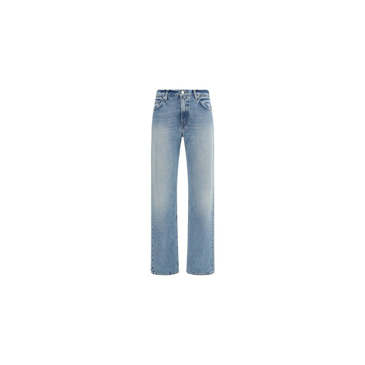 Haikure Blue Cotton Straight-Leg Jeans