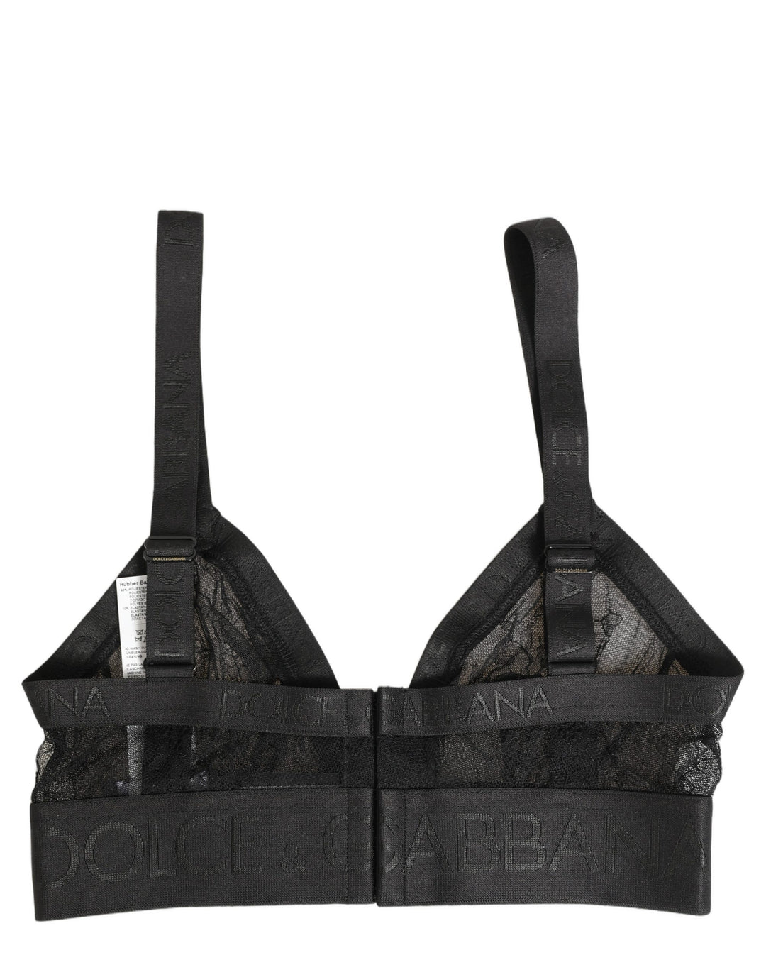 Dolce & Gabbana Black Logo Monogram Soft Cup Brassiere Underwear