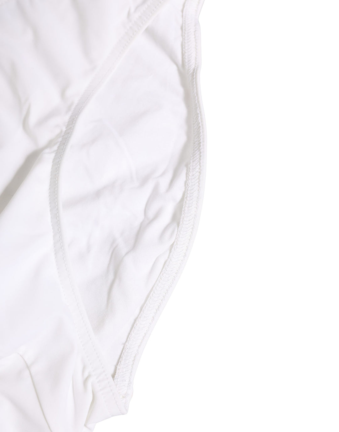 Dolce & Gabbana White Stretch Drawstring Swim Brief Swimwear