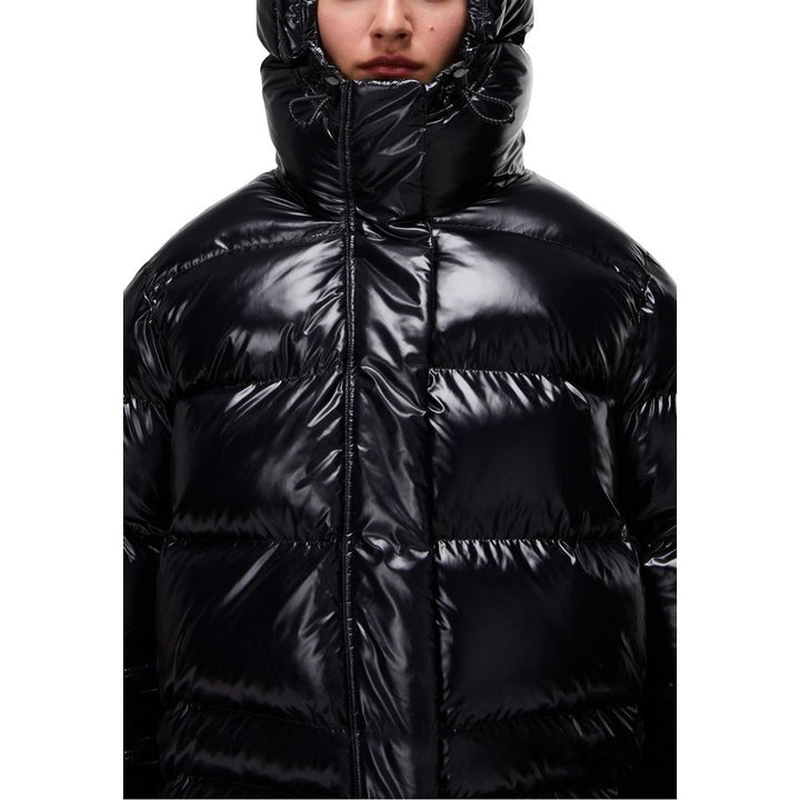 Napapijri Black Recycled Polyester Full-Length Jacket